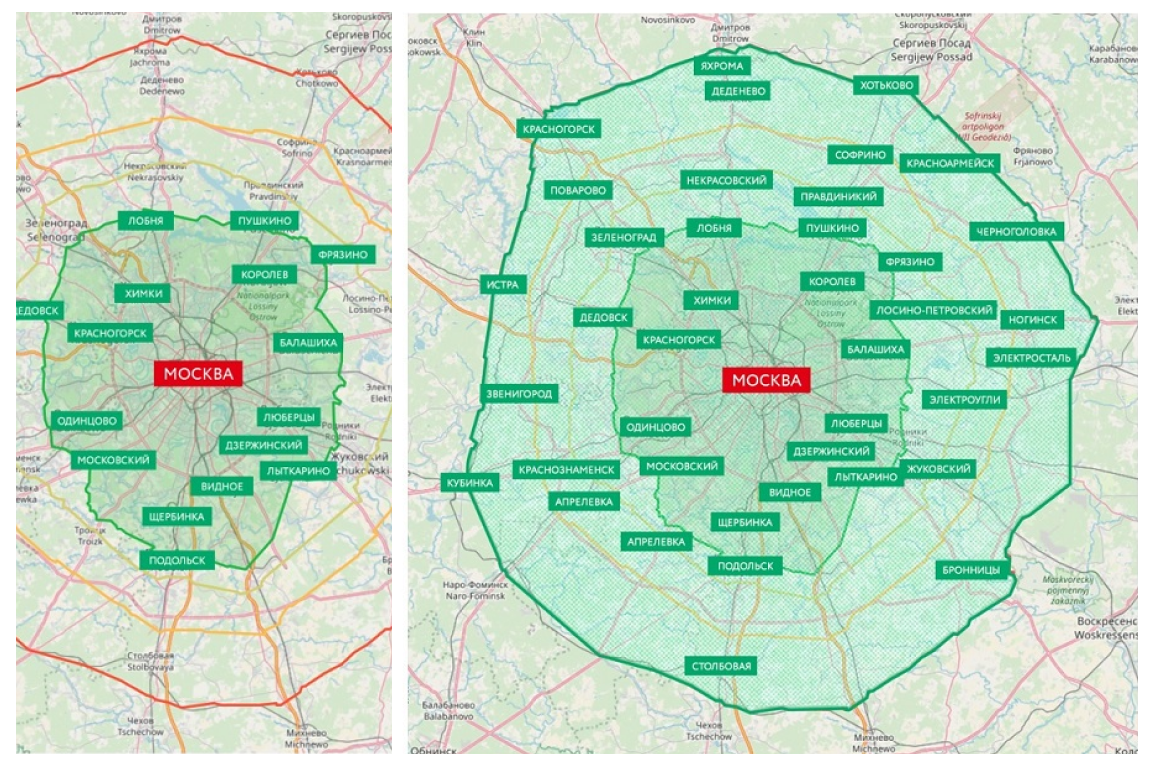 Крупные города вокруг Москвы. 20 Километровая зона вокруг Москвы. Карта проход. Карта мебельных фабрик вокруг москквывы.